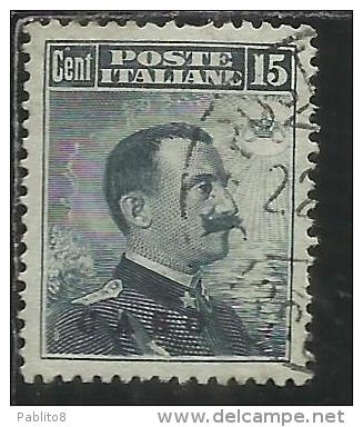 COLONIE ITALIANE EGEO CASO 1912 SOPRASTAMPATO D´ITALIA ITALY OVERPRINTED CENT. 15 USATO USED OBLITERE´ - Ägäis (Caso)