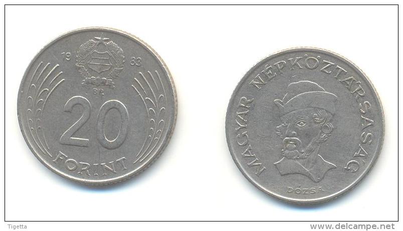 UNGHERIA  20 FORINT  ANNO 1983 - Hungary