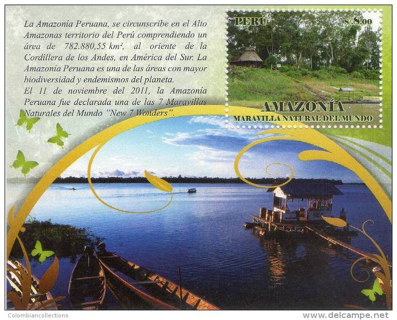 Lote P2013-7, Peru, 2013, HF, SS, Amazonía, Indigenous Themes, Amazonas River - Perù