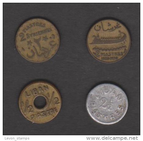 Lebanon,Liban,4 Different Coins,1924/25/40... VG. - Liban