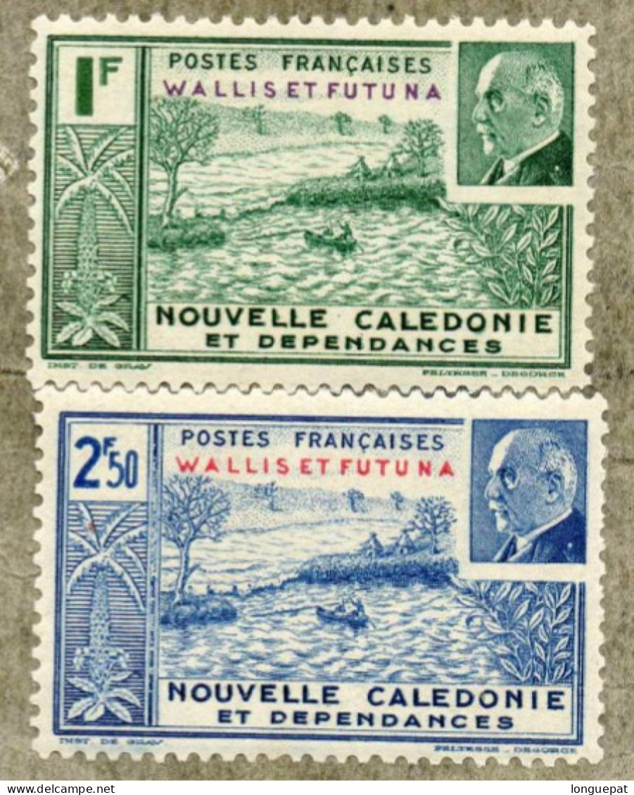 WALLIS Et FUTUNA  : Série Maréchal PETAIN, Et  Rade De Nouméa -Timbre De Nelle Calédonie Surchargés "Wallis Et Futuna" - Unused Stamps