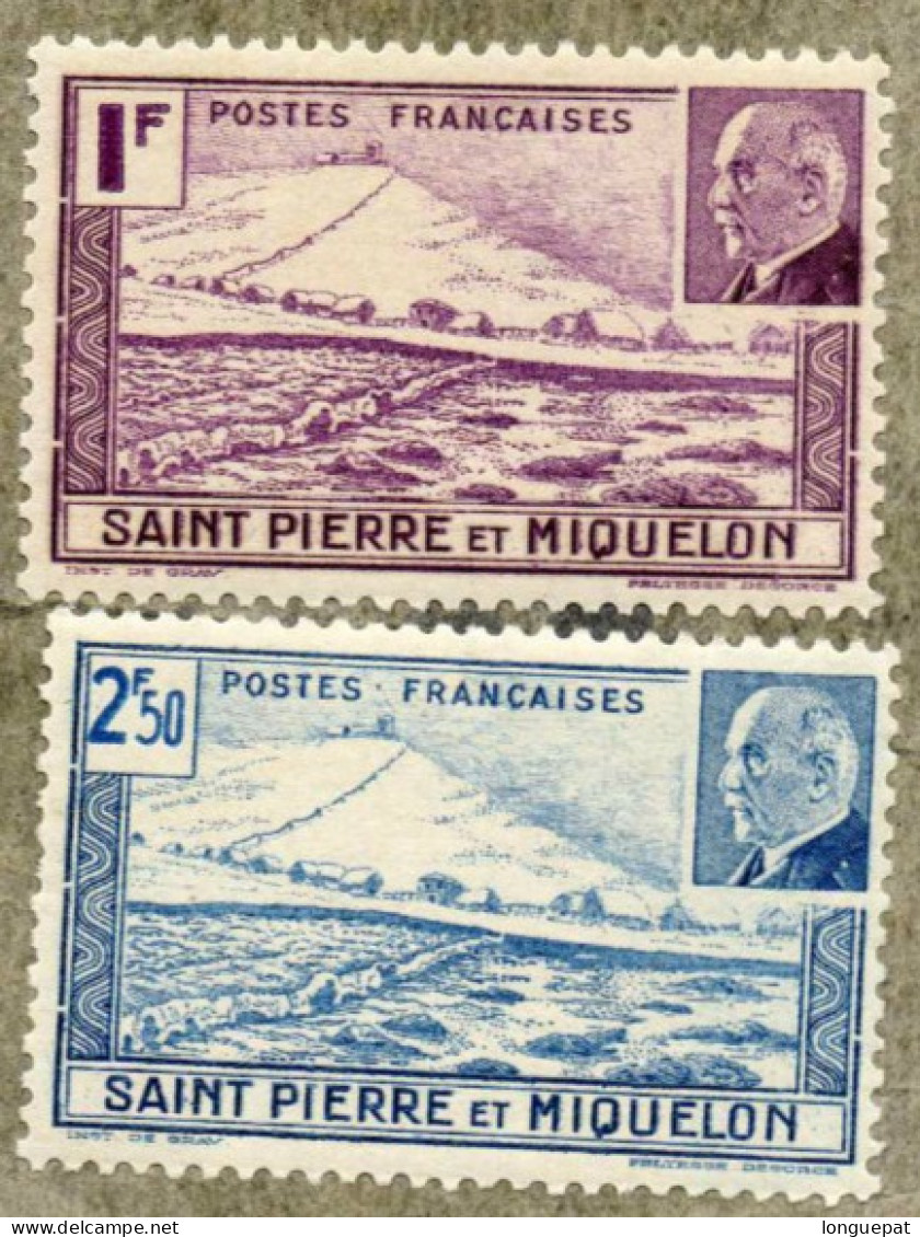 Saint-Pierre Et Miquelon  : Série Maréchal PETAIN, Et  Falaise, Phare - Unused Stamps