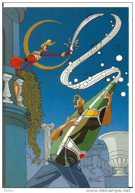 Illustrateur ZACOT , Cpm Publicité PERRIER - Zacot, Fernand