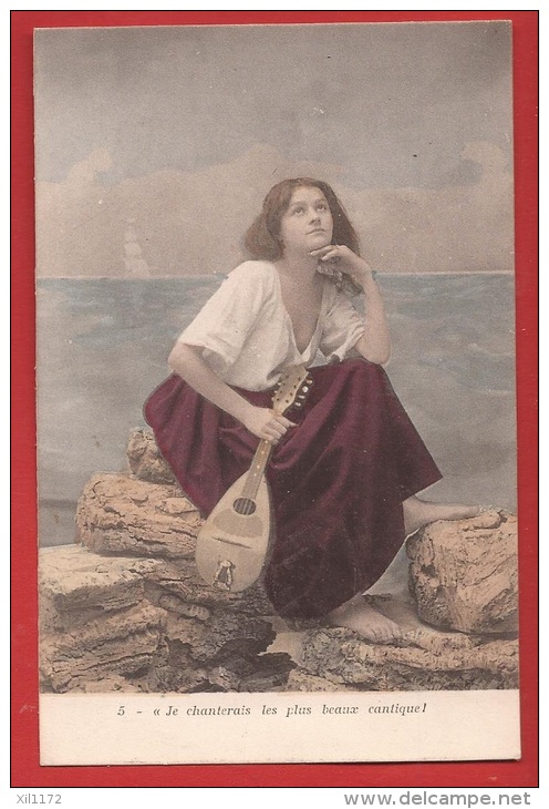 EDIV-22 Saga Les Regrets De Mignon Jeune Femme Musicienne Et Sa Mandoline. No 5.  Précurseur. Non Circulé - Femmes