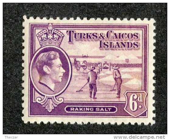 W2205  Turks 1938  Scott #85*   Offers Welcome! - Turks & Caicos (I. Turques Et Caïques)