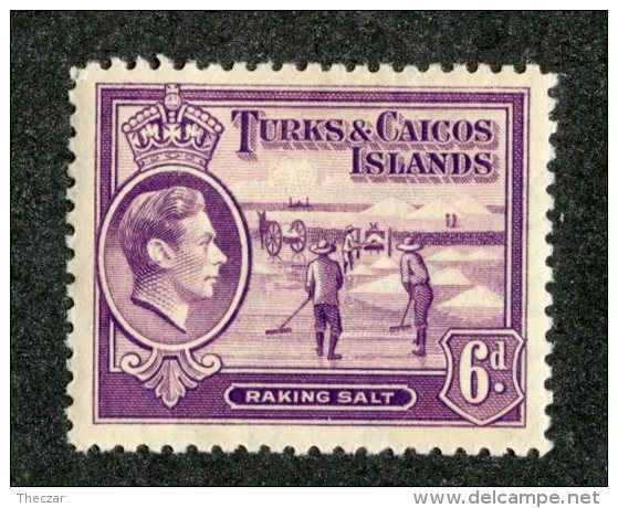 W2206  Turks 1938  Scott #85*   Offers Welcome! - Turks & Caicos (I. Turques Et Caïques)