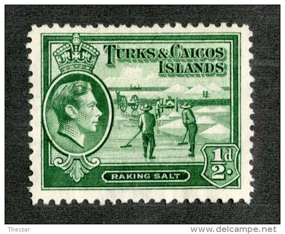 W2211  Turks 1938  Scott #79(*)   Offers Welcome! - Turks And Caicos