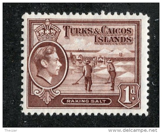 W2215  Turks 1938  Scott #80*   Offers Welcome! - Turks & Caicos (I. Turques Et Caïques)