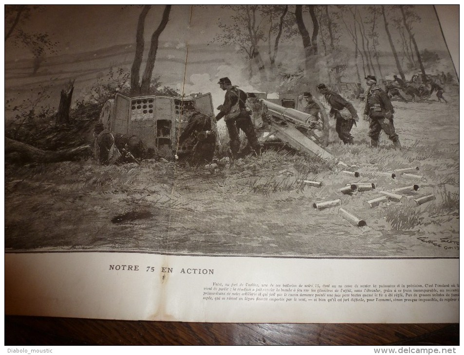 1914   ROYE;Notre Canon 75 En Action;Tirailleurs Sénégalais;L'héroïque Et Infortuné Peuple Belge; ARRAS....etc - L'Illustration