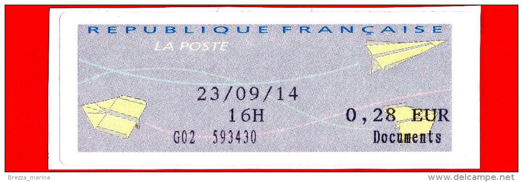 FRANCIA - 2014 - Vignette - Documents - 0.28 - 2000 « Avions En Papier »