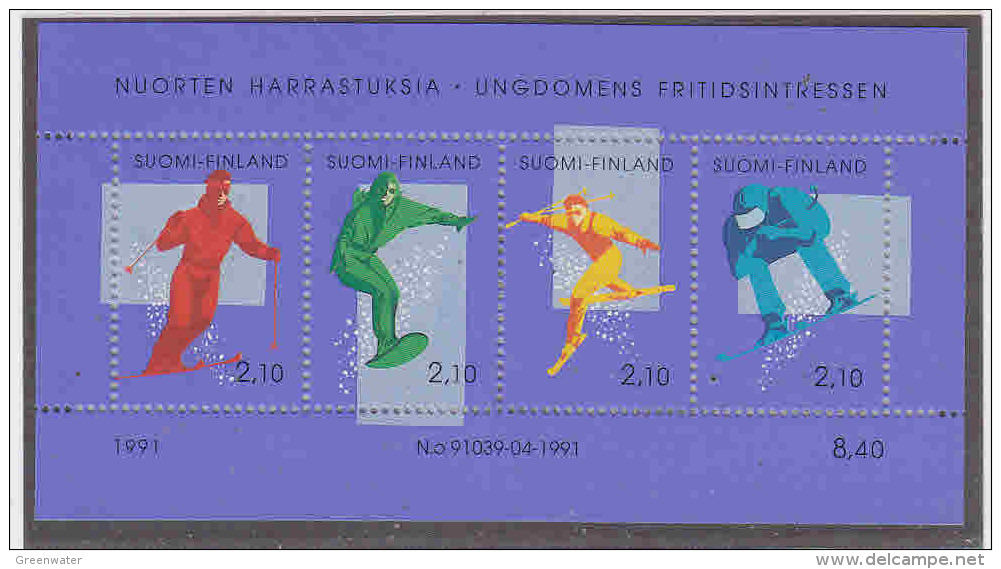 Finland 1991 Alpinski M/s ** Mnh (F2554B) - Blocks & Sheetlets