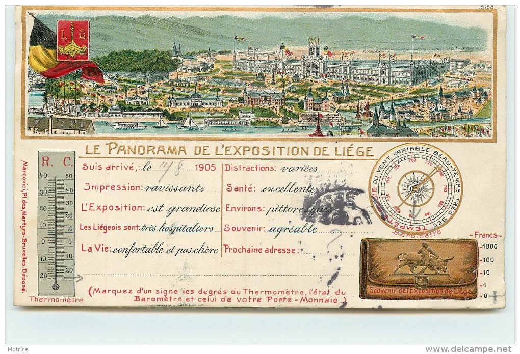 PANORAMA EXPOSITION DE LIEGE 1905 - Voir Vignette Au Dos De La Carte. - Liege