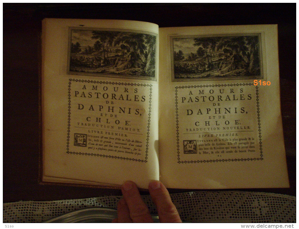 Les Amours pastorales de Daphnis et de Chloé par LONGUS 1757, 4 eme édition dite " du Régent " imprimée à PARIS