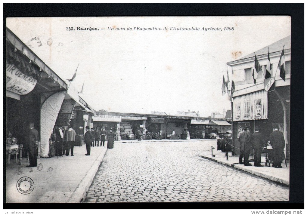 18, BOURGES, UN COIN DE L'EXPOSITION DE L'AUTOMOBILE AGRICOLE 1908 - Bourges