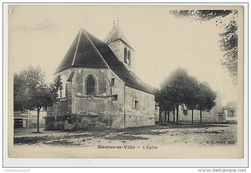 CPA - MANTES-LA-VILLE (Seine Et Oise) - L'Eglise - Publicité Chicorée Paul Mairesse Cambrai - Mantes La Ville