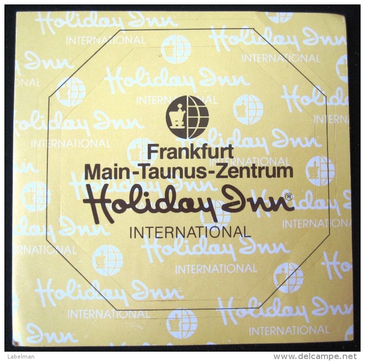 HOTEL PENSION HOLIDAY TAUNUS FRANKFURT GERMANY DEUTSCHLAND TAG DECAL STICKER LUGGAGE LABEL ETIQUETTE AUFKLEBER BERLIN - Etiketten Van Hotels