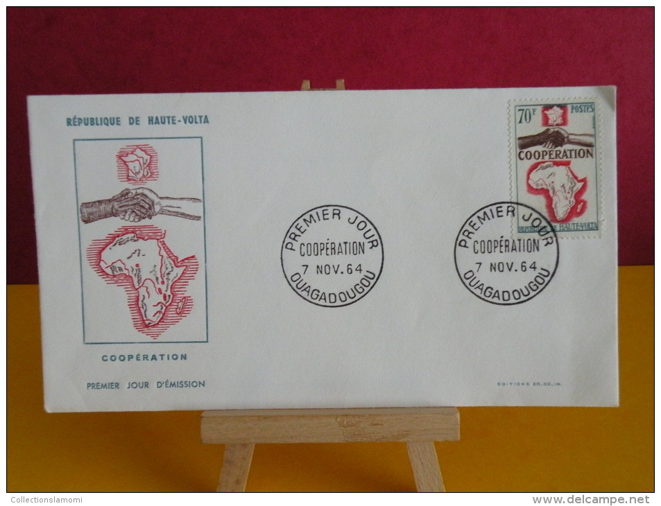 FDC- Coopération - Ouagadougou - 7.11.1964 - 1er Jour, République De Haute Volta - Haute-Volta (1958-1984)