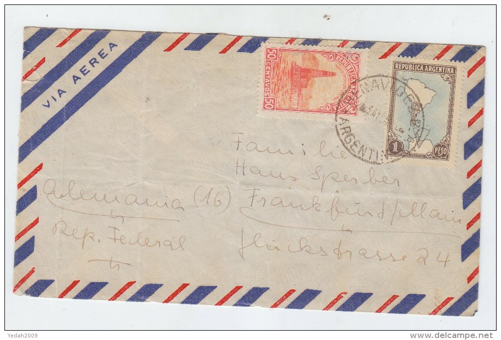 Argentina/Germany AIRMAIL COVER 1955 - Poste Aérienne