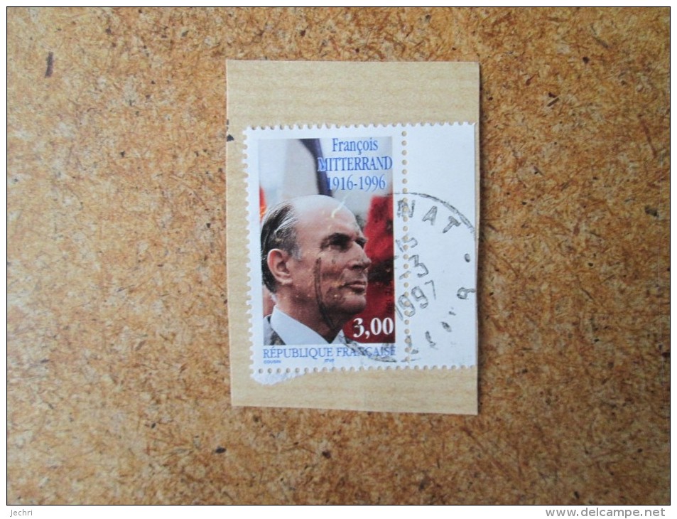 3042 MITTERRAND CORNE BLANCHE SUR LE FRONT - Used Stamps