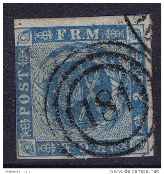 Danmark: 1854 Mi Nr 3 Yv Nr 3 Used  Cancel 181 - Used Stamps