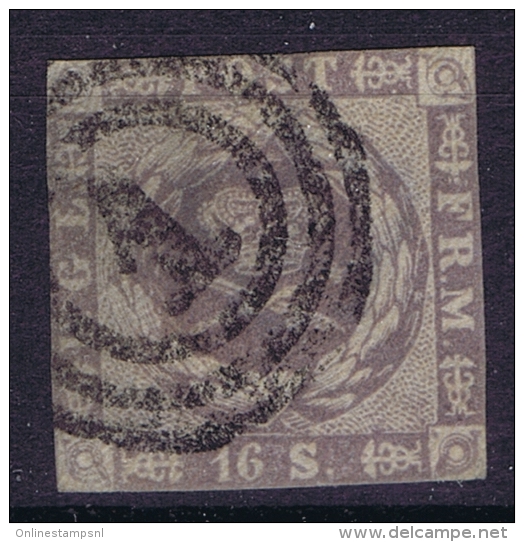 Danmark: 1854 Mi Nr 6  Yv Nr 6 Used - Oblitérés