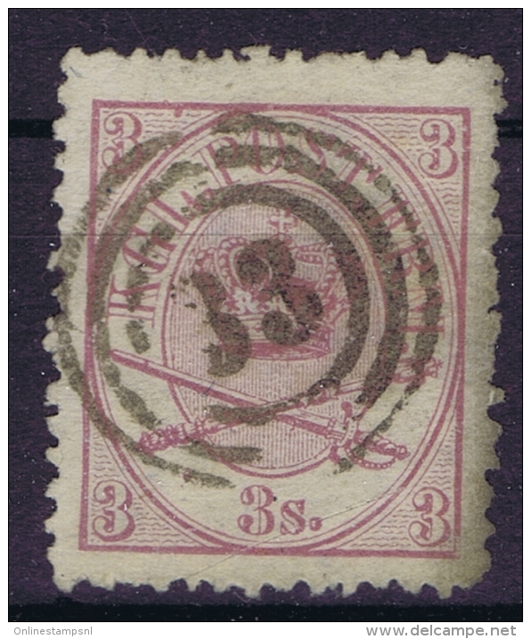 Danmark: 1864  Yv Nr 12 Used   Cancel 33 - Gebruikt