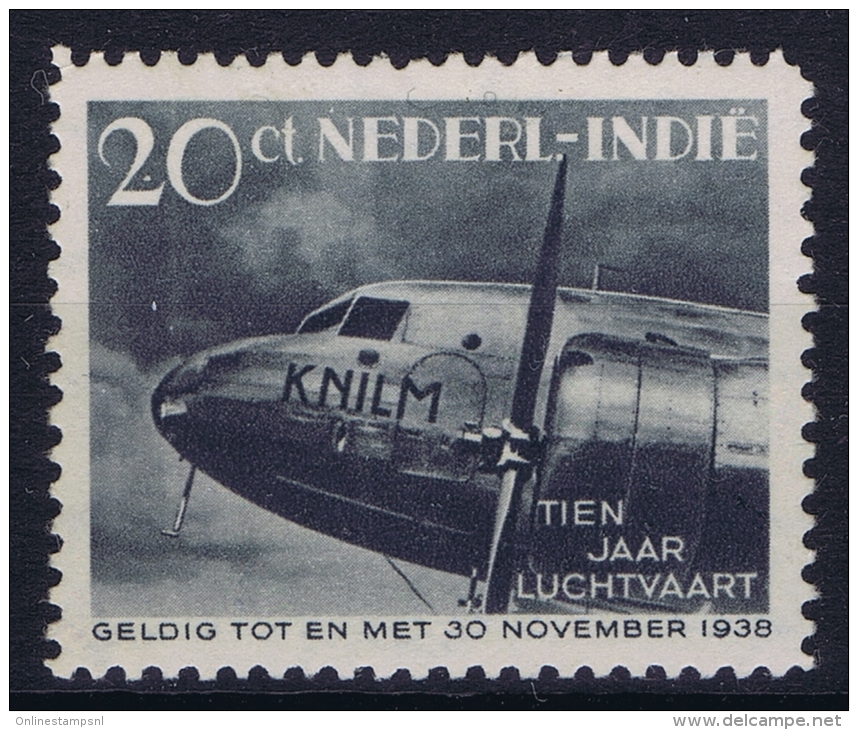 Dutch East Indies:NVPH Nr 240 MH/* Plate Error White Dot In 2 Of 20, Witte Stip In 2 Van 20 - Nederlands-Indië