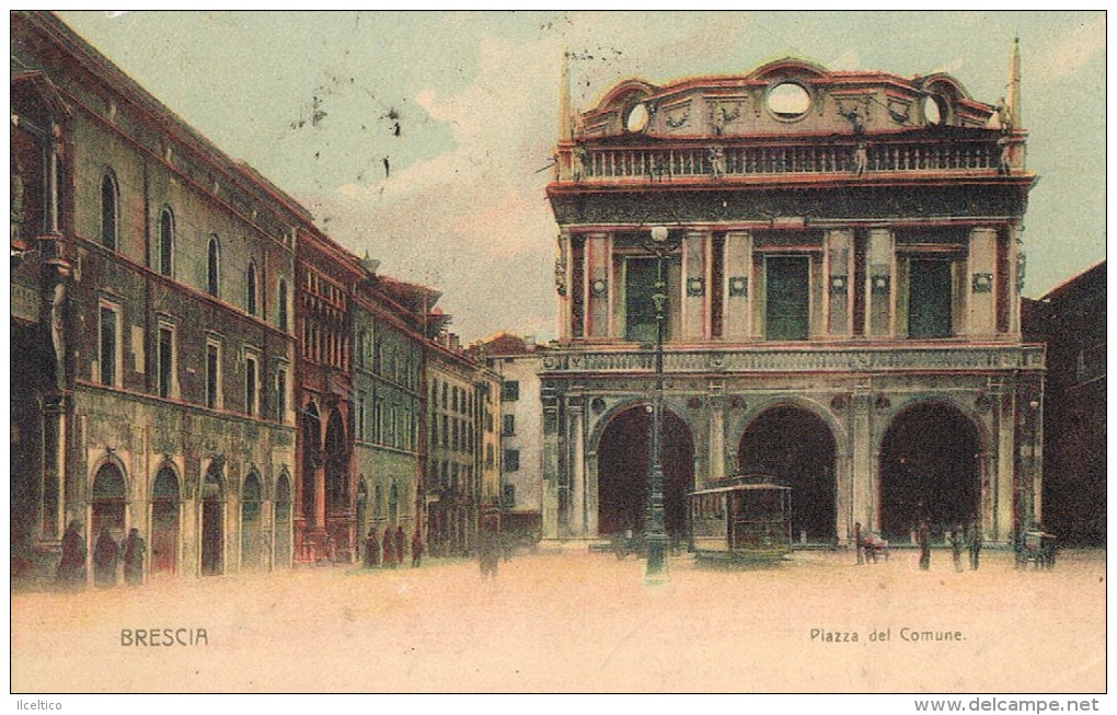 BRESCIA = PIAZZA DEL COMUNE = 1910-- - Brescia