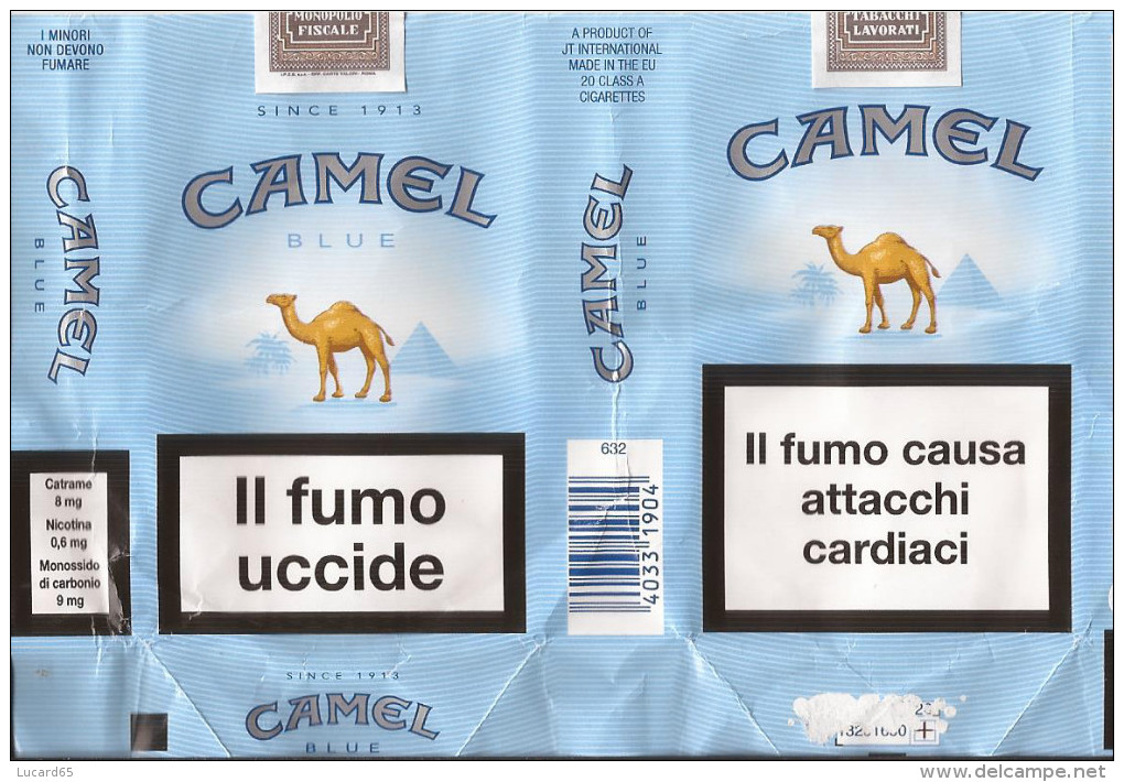 TABACCO - CAMEL COLLECTORS -  CAMEL BLUE  - EMPTY SOFT PACK ITALY - - Tabaksdozen (leeg)