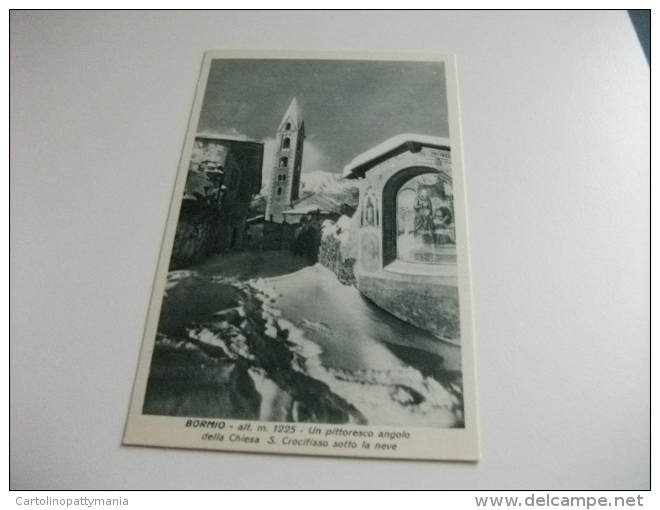 BORMIO UN PITTORESCO ANGOLO DELLA CHIESA S. CROCIFISSO SOTTO LA NEVE - Sondrio