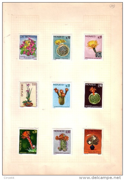 LOT MONACO .FLEURS.PLANTES GRASSES. - Collections, Lots & Series