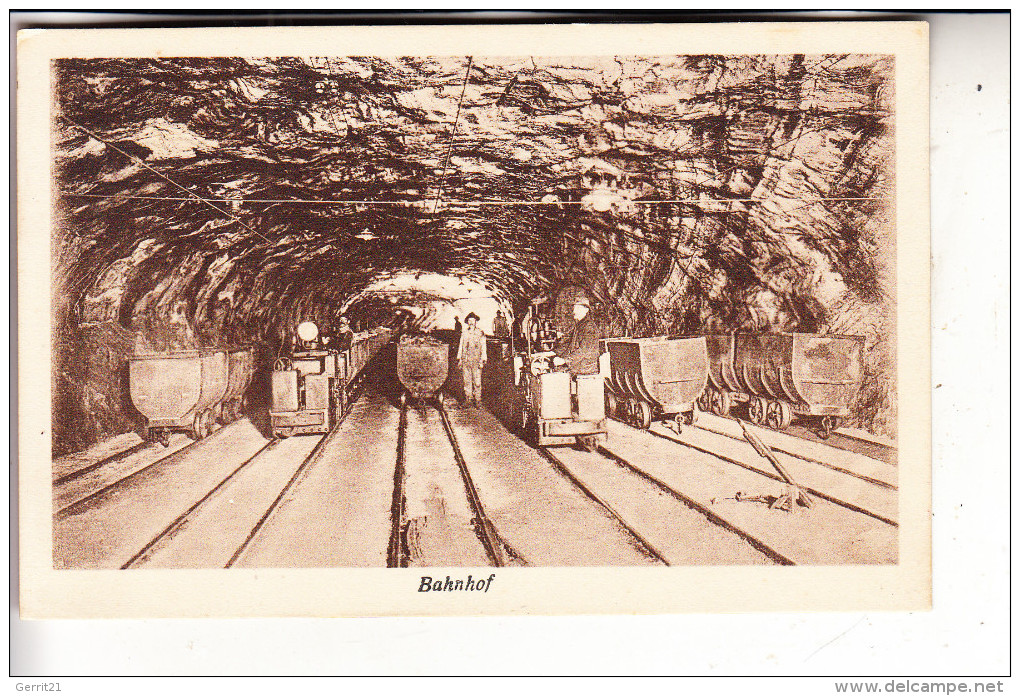 0-3250 STASSFURT, Salzbergwerk, Unterirdisache Gleisanlagen, Berlepschacht - Stassfurt