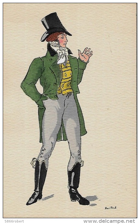 CARTE POSTALE ANCIENNE SOUPLE DE ROUILLIER : HOMME BOURGEOIS EMPIRE 1811 HISTOIRE DU COSTUME FRANCAIS - Mode