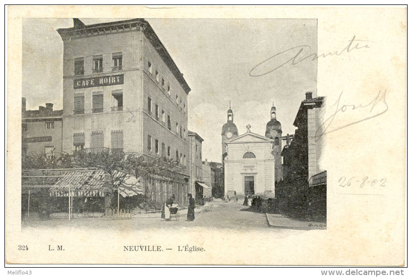 69/ CPA A 1900 - Neuville - L'Eglise (voyagée 1902) - Neuville Sur Saone