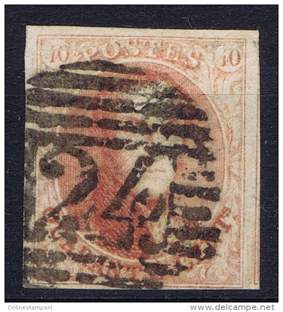 Belgium: 1851  OBP Nr 8 Used / Obl    Cancel Nr 24 - 1851-1857 Medaillons (6/8)