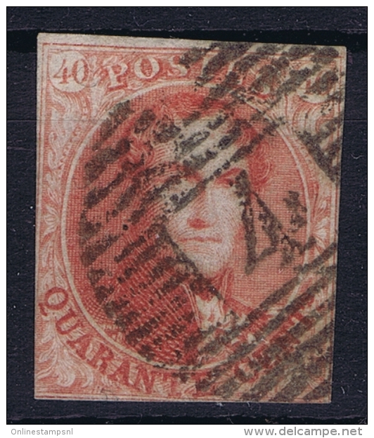 Belgium: 1861  OBP Nr 12  Used / Obl - 1858-1862 Medallones (9/12)