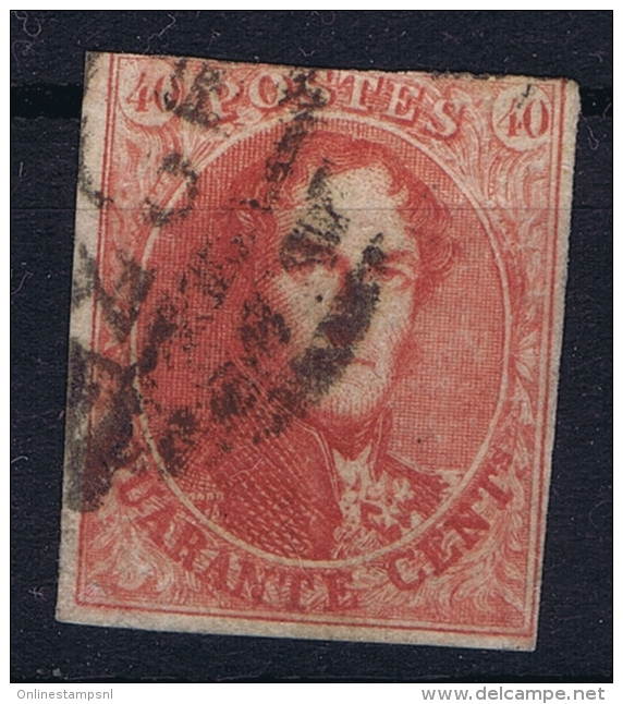 Belgium: 1861  OBP Nr 12  Used / Obl - 1858-1862 Medallions (9/12)