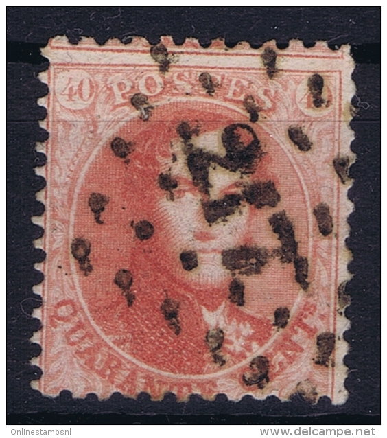Belgium: 1863  OBP Nr 16  Used / Obl - 1863-1864 Medaillons (13/16)