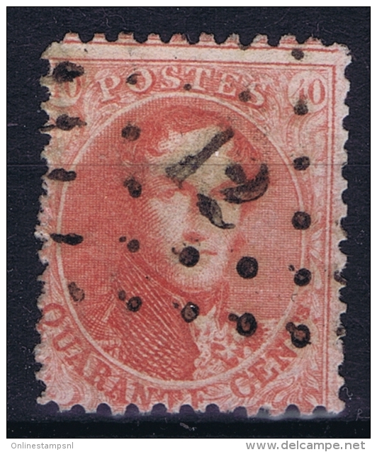 Belgium: 1863  OBP Nr 16  Used / Obl - 1863-1864 Medaillen (13/16)