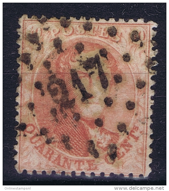 Belgium: 1863  OBP Nr 16  Used / Obl - 1863-1864 Médaillons (13/16)