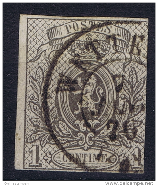 Belgium: 1866  OBP Nr 22  Used   Obl - 1866-1867 Coat Of Arms