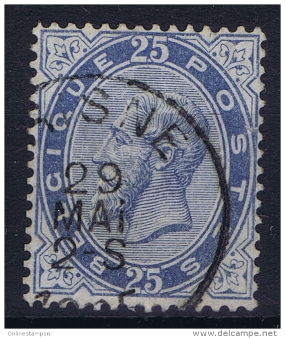 Belgium:   OBP Nr 40 Used Obl - 1883 Leopold II.