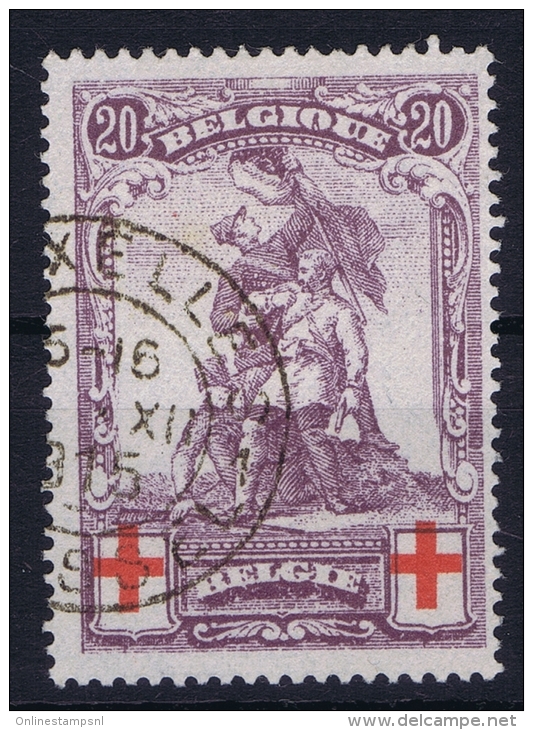 Belgium:   OBP Nr 128 Used Obl - 1914-1915 Rotes Kreuz