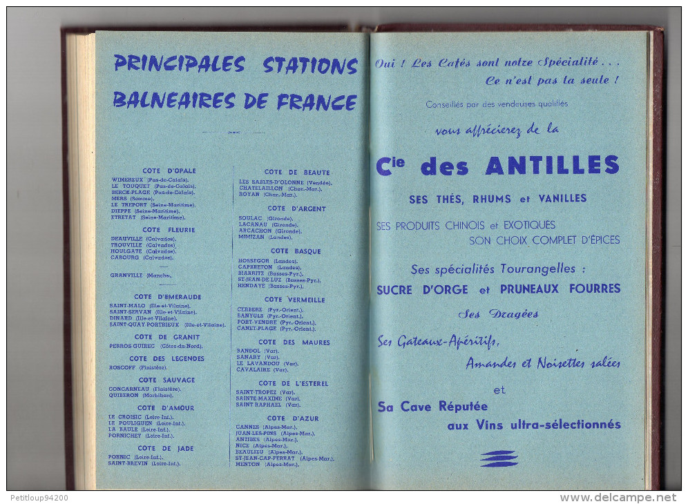 AGENDA  Compagnies des Antilles  TOURS 1959