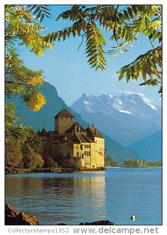 7981- VEYTAUX- CASTLE, LAKE, MOUNTAINS - Veytaux