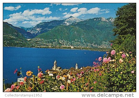 8069- VIRA (GAMBAROGNO)- MAGGIORE LAKE, PANORAMA, MOUNTAINS - Arogno