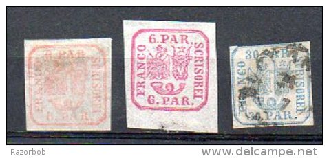 F692 Roumanie Armoiries 9 *  9a * Et 10 Obl - 1858-1880 Moldavie & Principauté