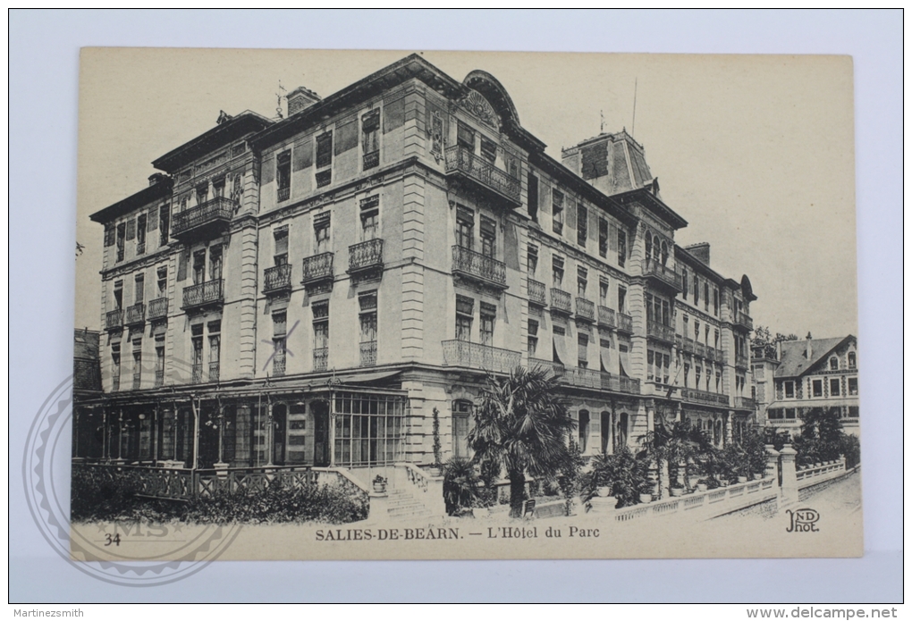 Old Postcard France, Salies De Bearn - Hotel Du Parc - Unposted - Salies De Bearn