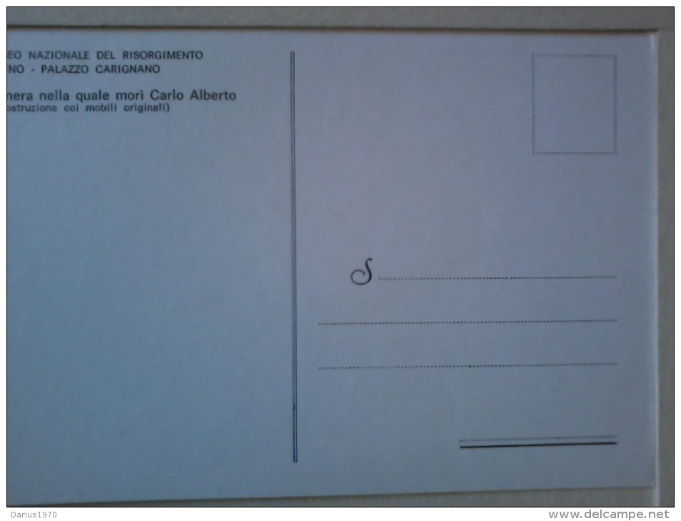 Cart. --Museo Naz. Del Risorgimento - To. Camera Nella Quale Morì Carlo Alberto. - Altri & Non Classificati