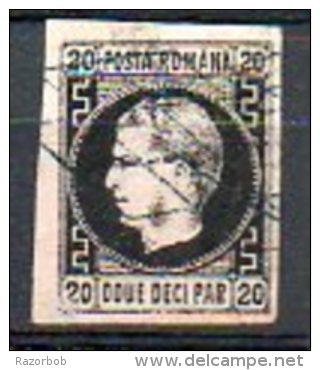 F699 Roumanie 20 Parale Obl Noir Sur Blanc - 1858-1880 Fürstentum Moldau